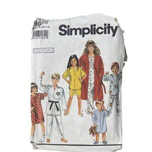Simplicity Pajama Nightshirt Pattern Size Small-Large Childrens Sleepwear CUT
